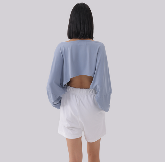 Oversized Fit Long Sleeved Cropped Sweatshirt