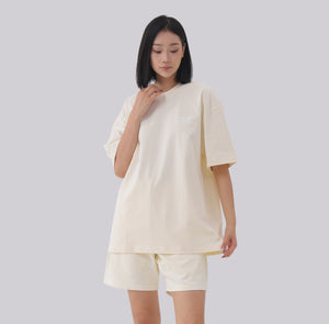 Basics - Oversized Premium Tee cream