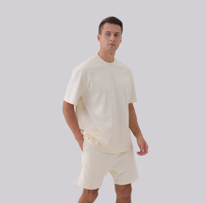 Basics - Oversized Premium Tee cream