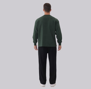 White London Clothing black casual fit trousers for men and women, made from soft, durable fabric.