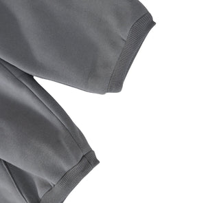 White London Clothing charcoal grey 100% cotton Dopamine Hoodie with ribbed cuffs and hem.