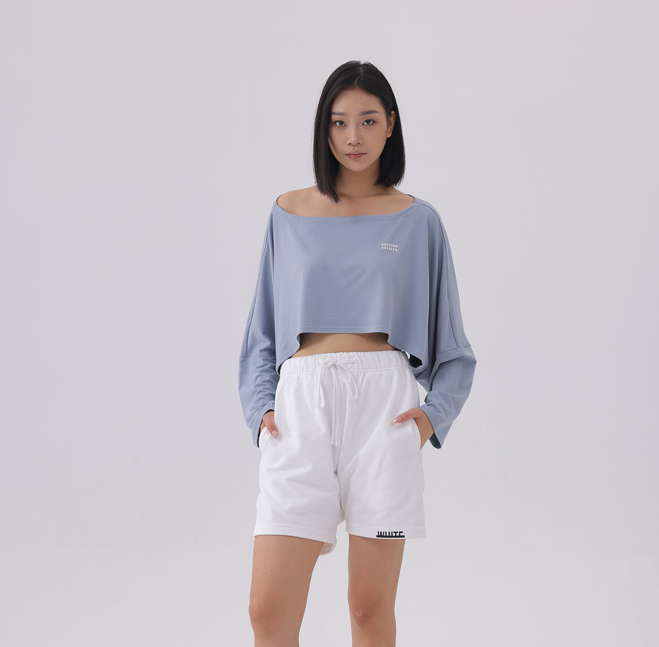 Oversized Fit Long Sleeved Cropped Sweatshirt