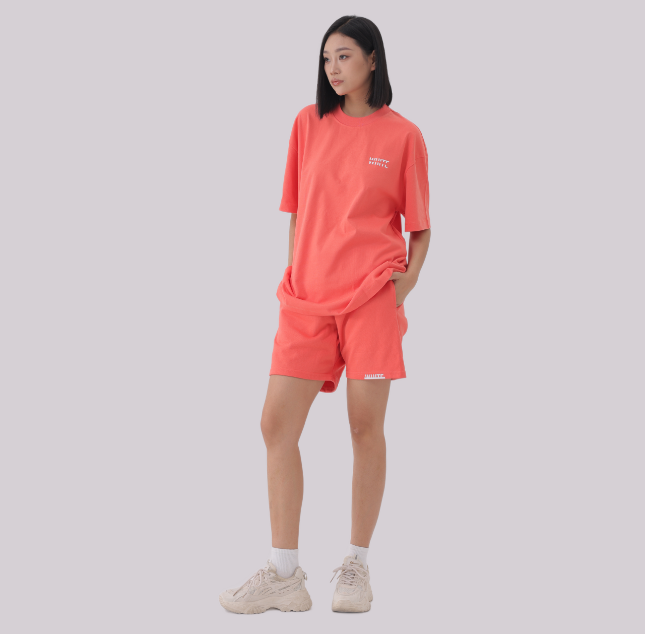 Basics - Oversized Premium Tee coral