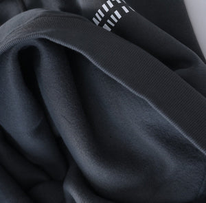 White London Clothing charcoal grey 100% cotton signature hoodie with printed logo on chest and back.